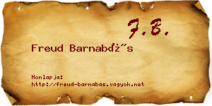 Freud Barnabás névjegykártya